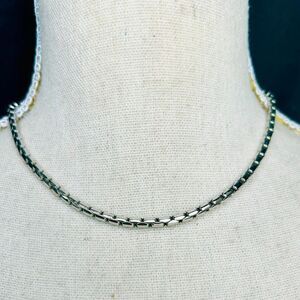 3/$15 Silver Elongated Box Chain Choker